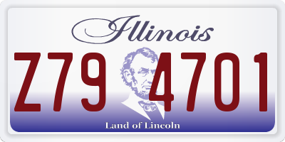 IL license plate Z794701