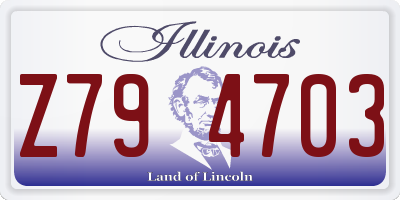 IL license plate Z794703