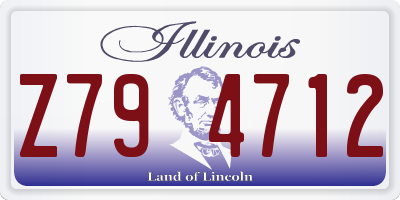 IL license plate Z794712