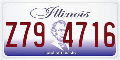 IL license plate Z794716