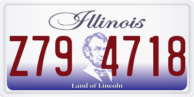 IL license plate Z794718