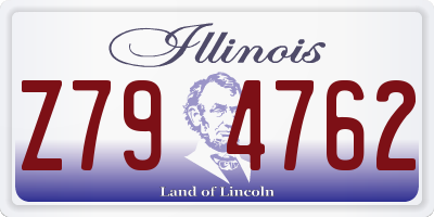 IL license plate Z794762