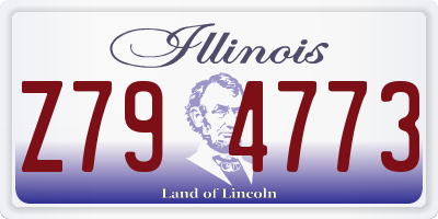 IL license plate Z794773