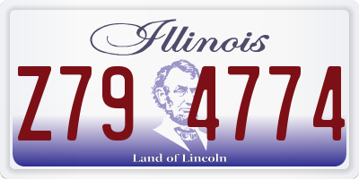 IL license plate Z794774