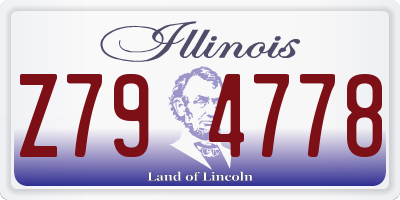 IL license plate Z794778