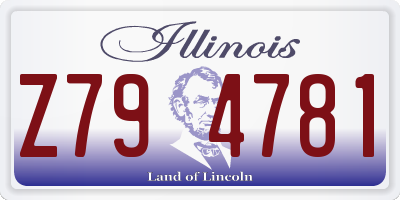 IL license plate Z794781