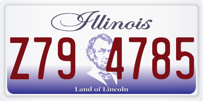 IL license plate Z794785