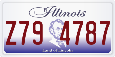 IL license plate Z794787