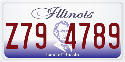 IL license plate Z794789