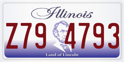 IL license plate Z794793