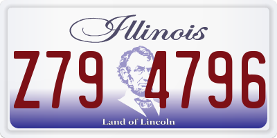 IL license plate Z794796