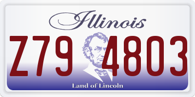 IL license plate Z794803
