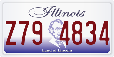 IL license plate Z794834