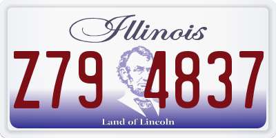 IL license plate Z794837