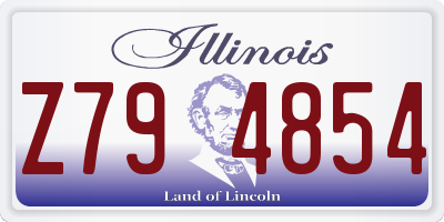 IL license plate Z794854