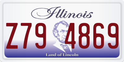 IL license plate Z794869