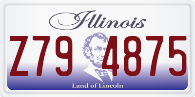 IL license plate Z794875