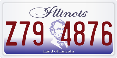IL license plate Z794876