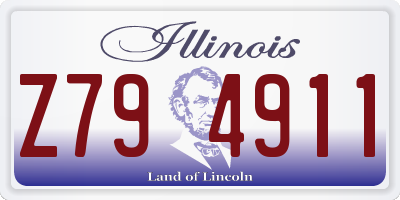 IL license plate Z794911