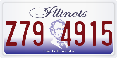 IL license plate Z794915