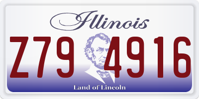 IL license plate Z794916