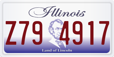 IL license plate Z794917