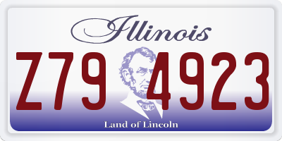 IL license plate Z794923