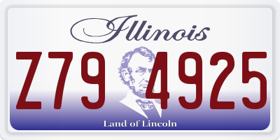 IL license plate Z794925