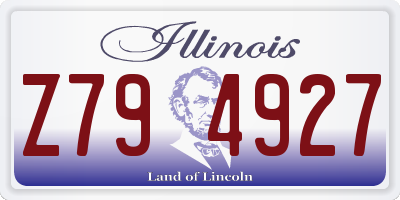 IL license plate Z794927