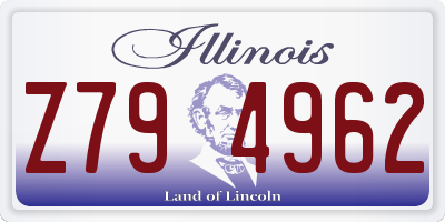 IL license plate Z794962