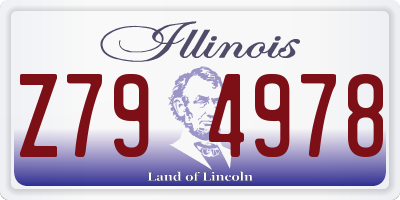 IL license plate Z794978