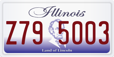 IL license plate Z795003