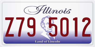 IL license plate Z795012