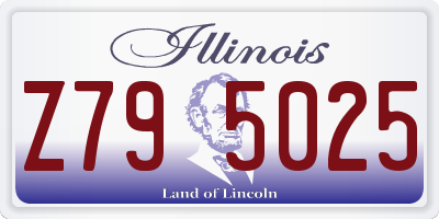 IL license plate Z795025