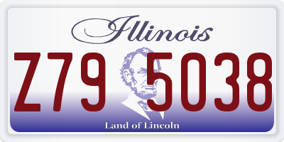 IL license plate Z795038