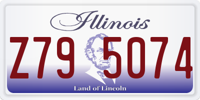 IL license plate Z795074