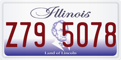 IL license plate Z795078