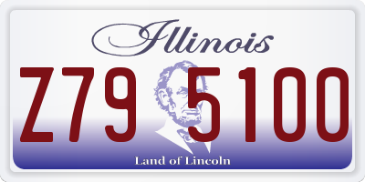 IL license plate Z795100