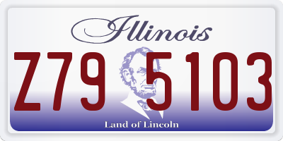 IL license plate Z795103