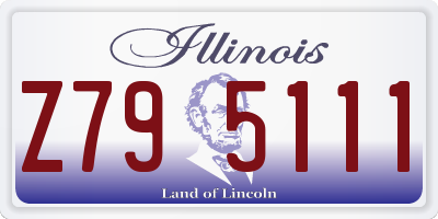 IL license plate Z795111