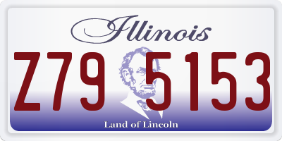IL license plate Z795153