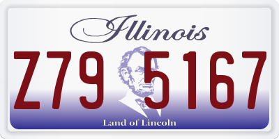 IL license plate Z795167