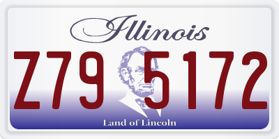 IL license plate Z795172