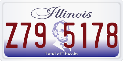 IL license plate Z795178