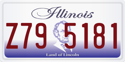 IL license plate Z795181
