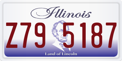 IL license plate Z795187