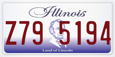 IL license plate Z795194