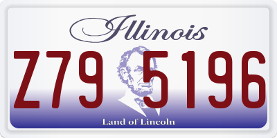 IL license plate Z795196