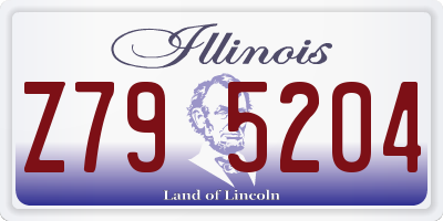 IL license plate Z795204