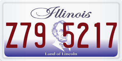 IL license plate Z795217